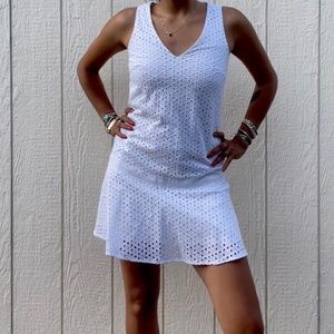 Banana Republic White Eyelet Dress